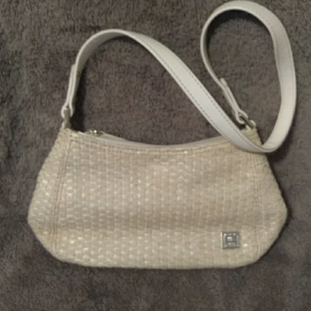 🌾 LIZ CLAIBORNE Woven Cloth Hobo handbag